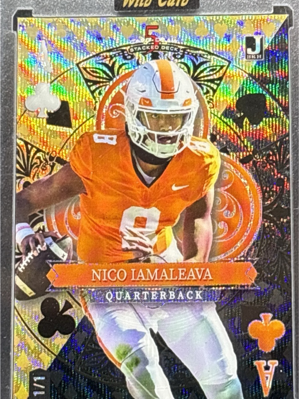 Wild Card Nico Iamaleava Rookie Football Trading Card - LE 1/1